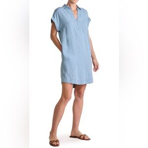 Vineyard Vines Performance shirt Medium MP White Stripes Pocket Stretch Logo